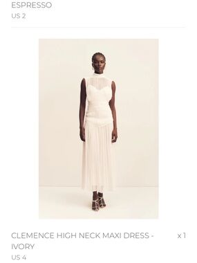 Shona Joy Clemence High Neck Maxi Skirt - Ivory